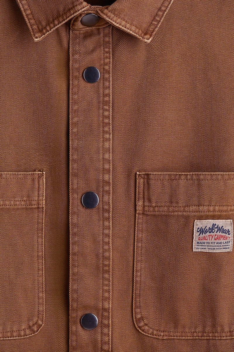 Oversized-Fit Canvas Overshirt