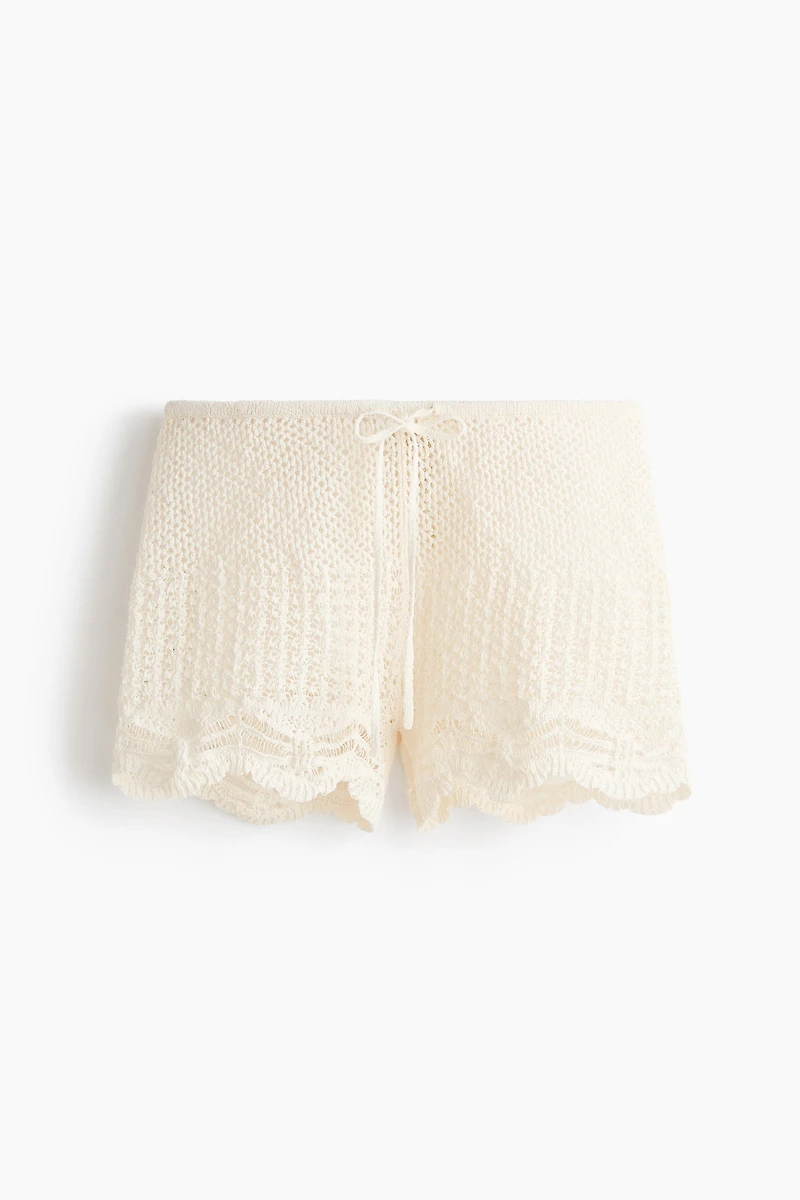 Crochet-Look Beach Shorts