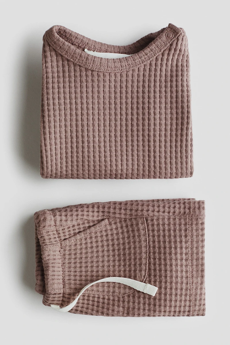 2-Piece Waffled Cotton Set