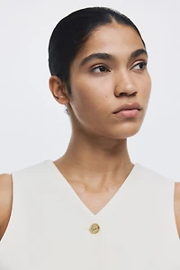 V-Neck Vest with Peplum