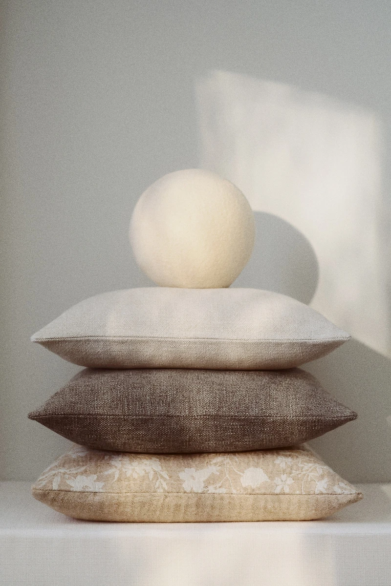 Linen-Blend Cushion Cover