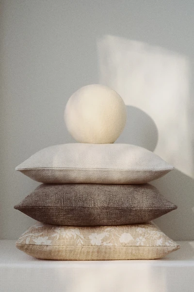 Linen-Blend Cushion Cover