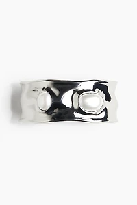 Bracelet manchette avec perles fantaisie