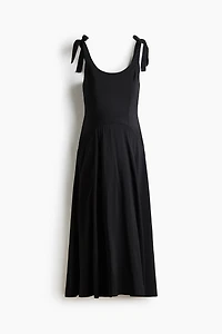 MAMA Nursing Dress with Tie-Top Shoulder Straps
