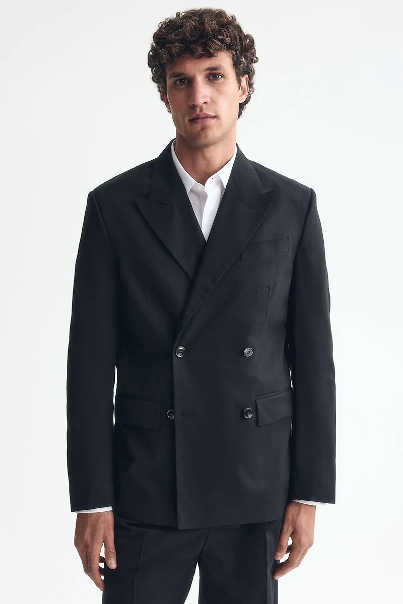 Relaxed-Fit Double-Breasted Jacket