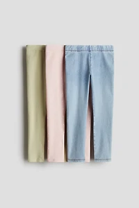 Lot de 3 leggings en coton