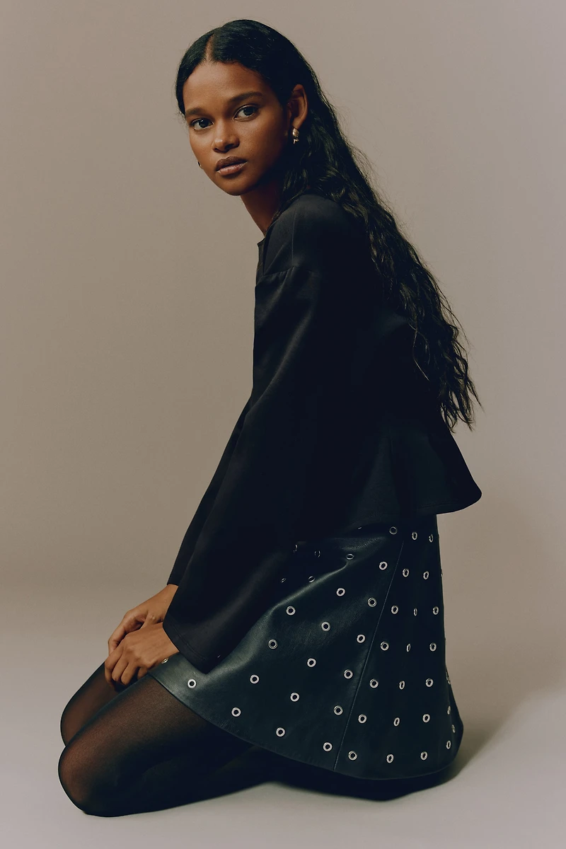 Fitted-Waist Interlock Top