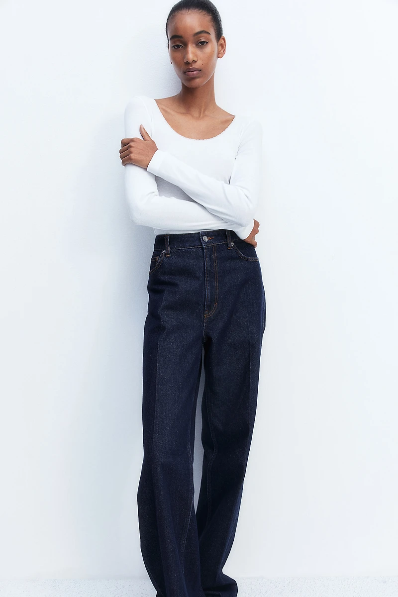 Lace-Trimmed Ribbed Top