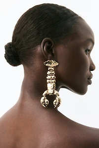 Crayfish-Shaped Earrings