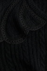 Lace-Collar Cardigan