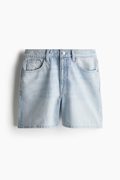 Short taille haute en denim