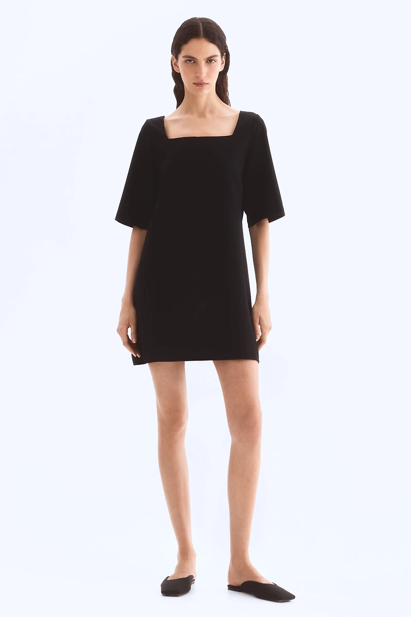Twill Shift Dress