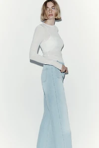 Jean large taille haute