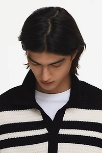 Regular-Fit Pointelle-Knit Polo Shirt
