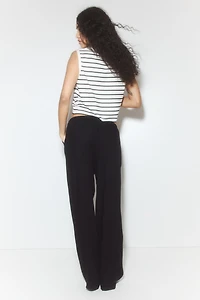 Straight-Leg Drawstring Pants