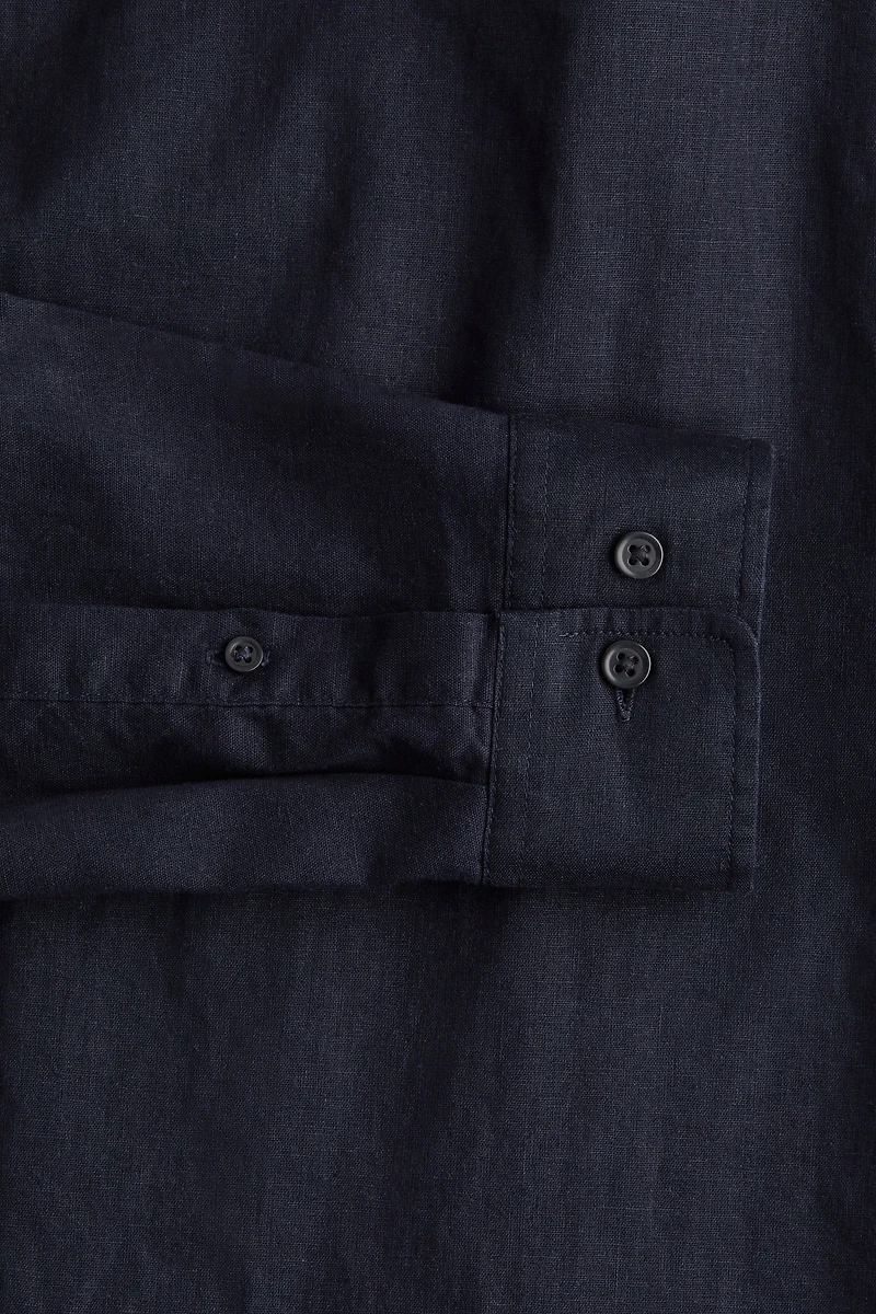 Regular-Fit Linen-Blend Shirt