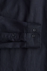 Regular-Fit Linen-Blend Shirt