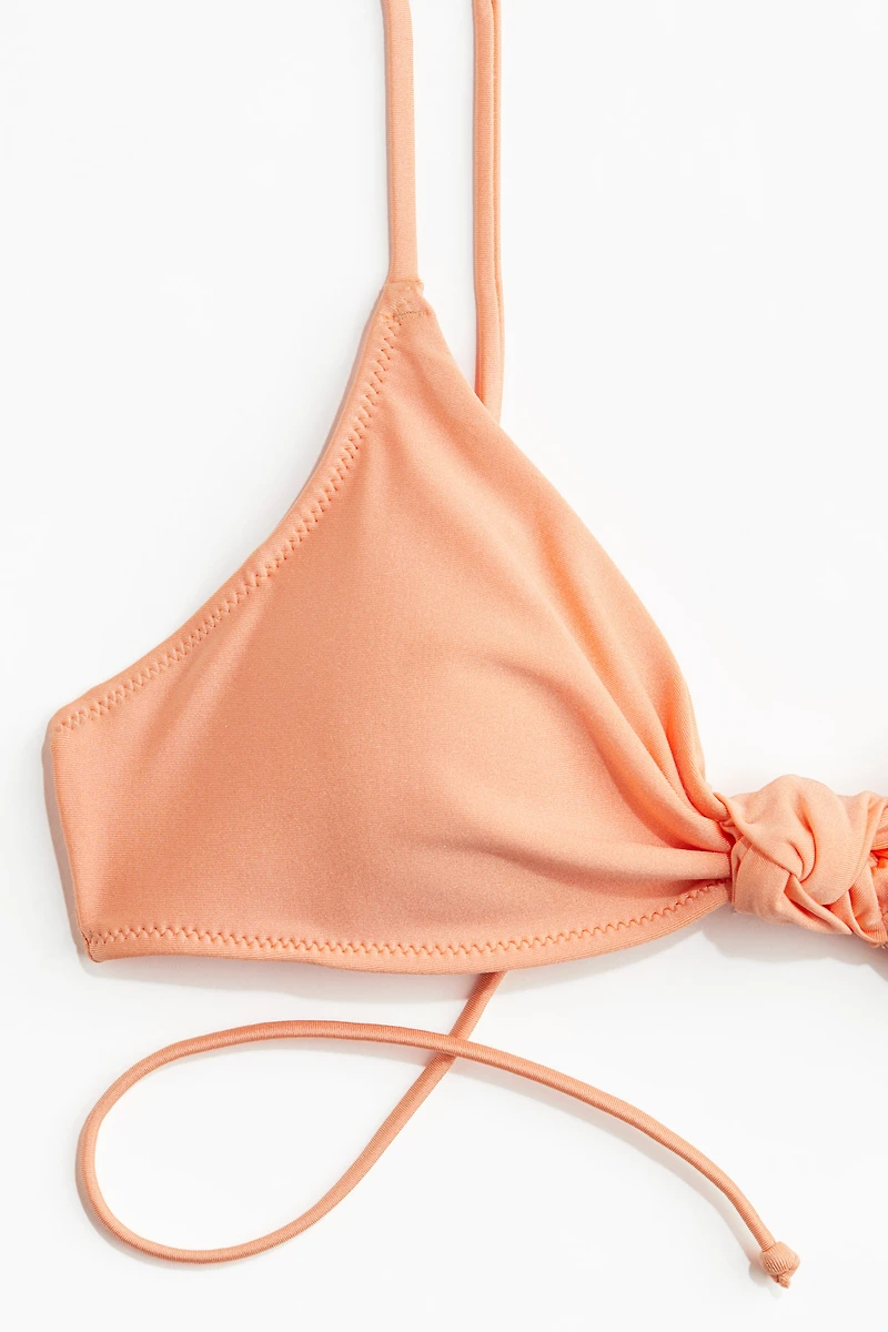 Knot-Detail Padded Bikini Top
