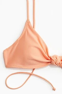 Knot-Detail Padded Bikini Top