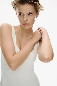 Sleeveless Microfiber Dress