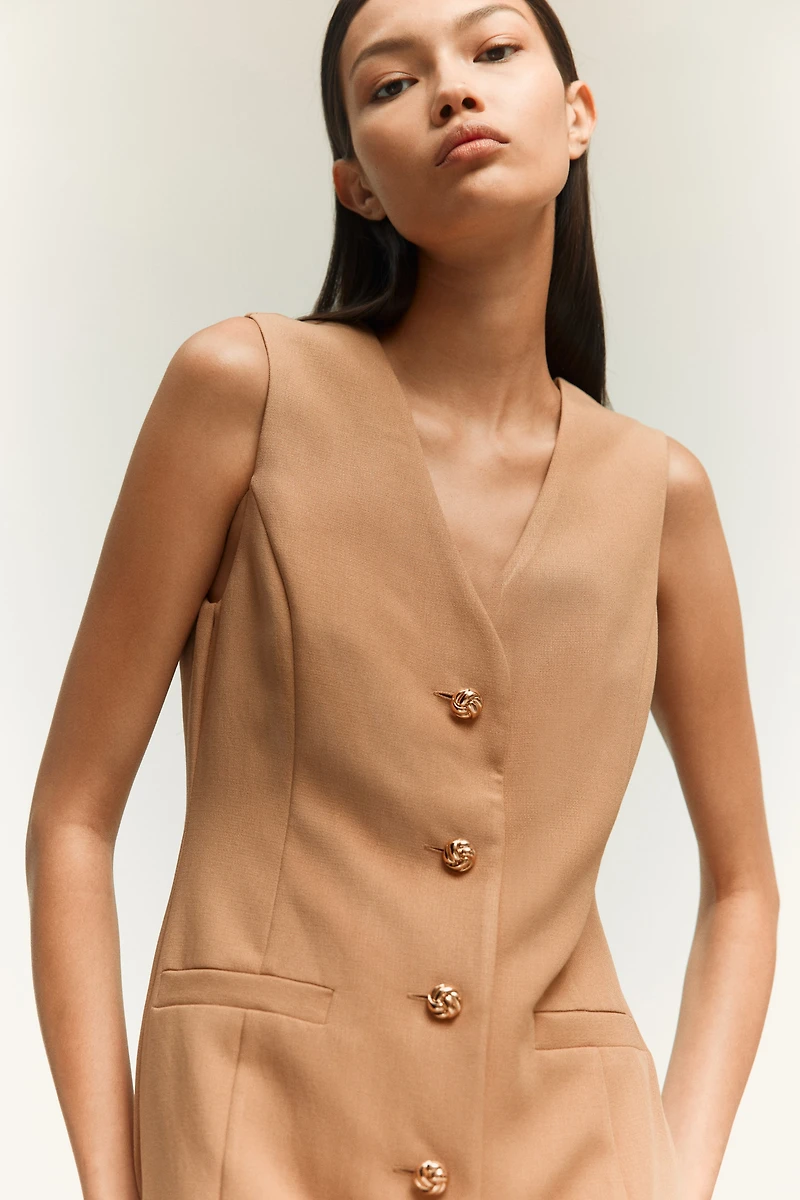 Button-Front Dress
