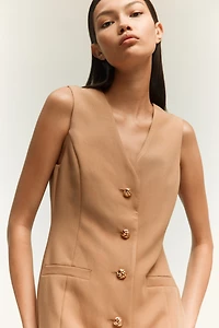 Button-Front Dress