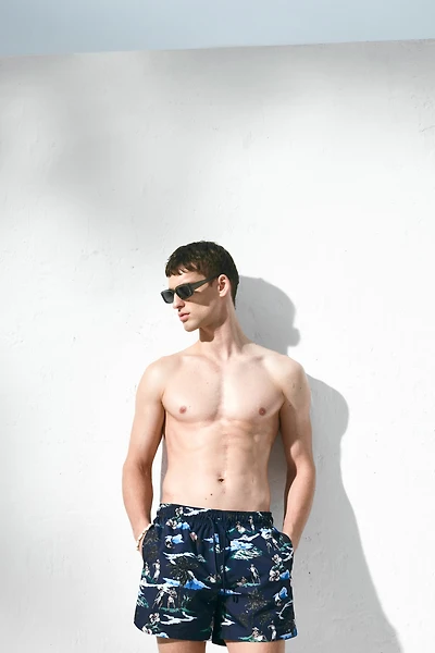 Patterned Swim Shorts
