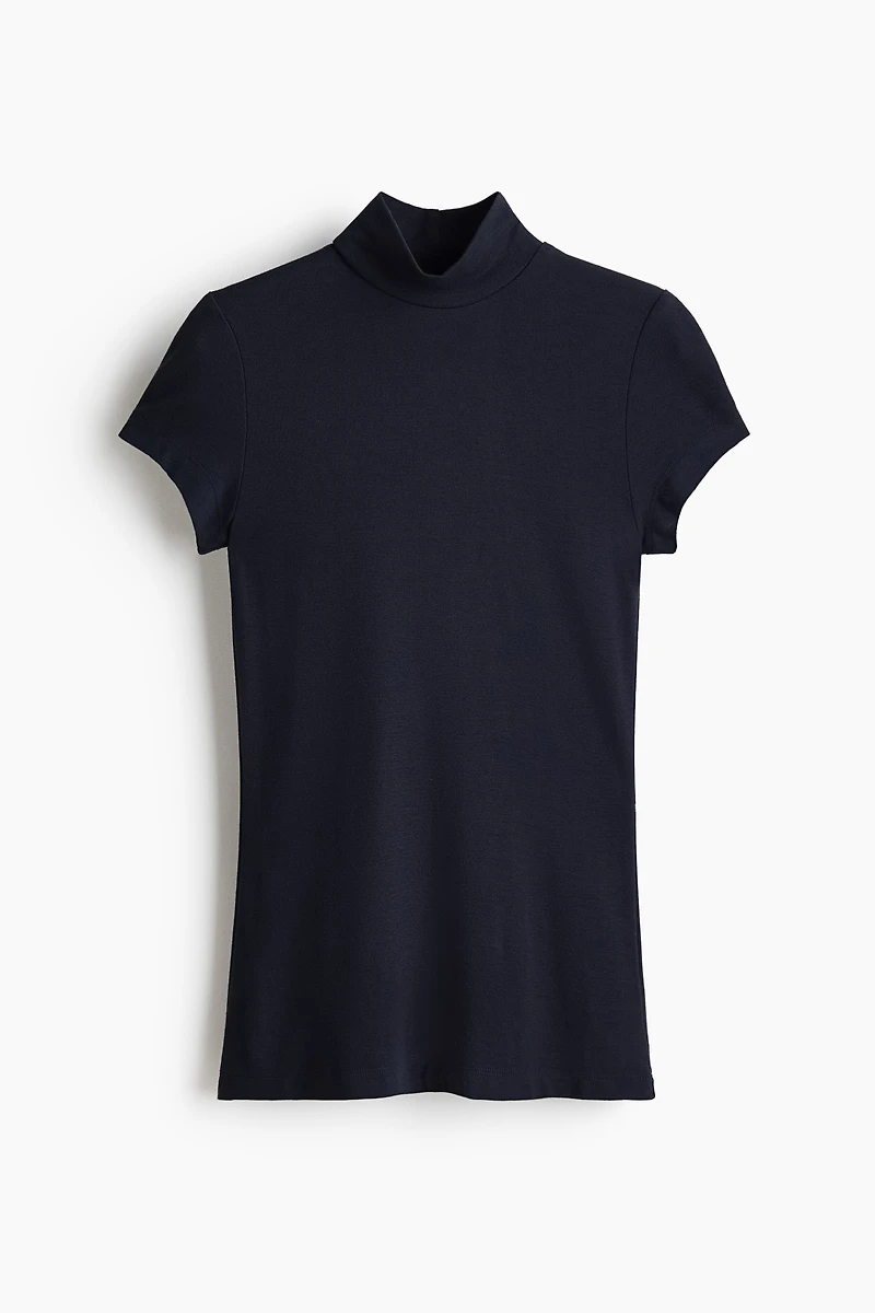 Mock Turtleneck Viscose Top