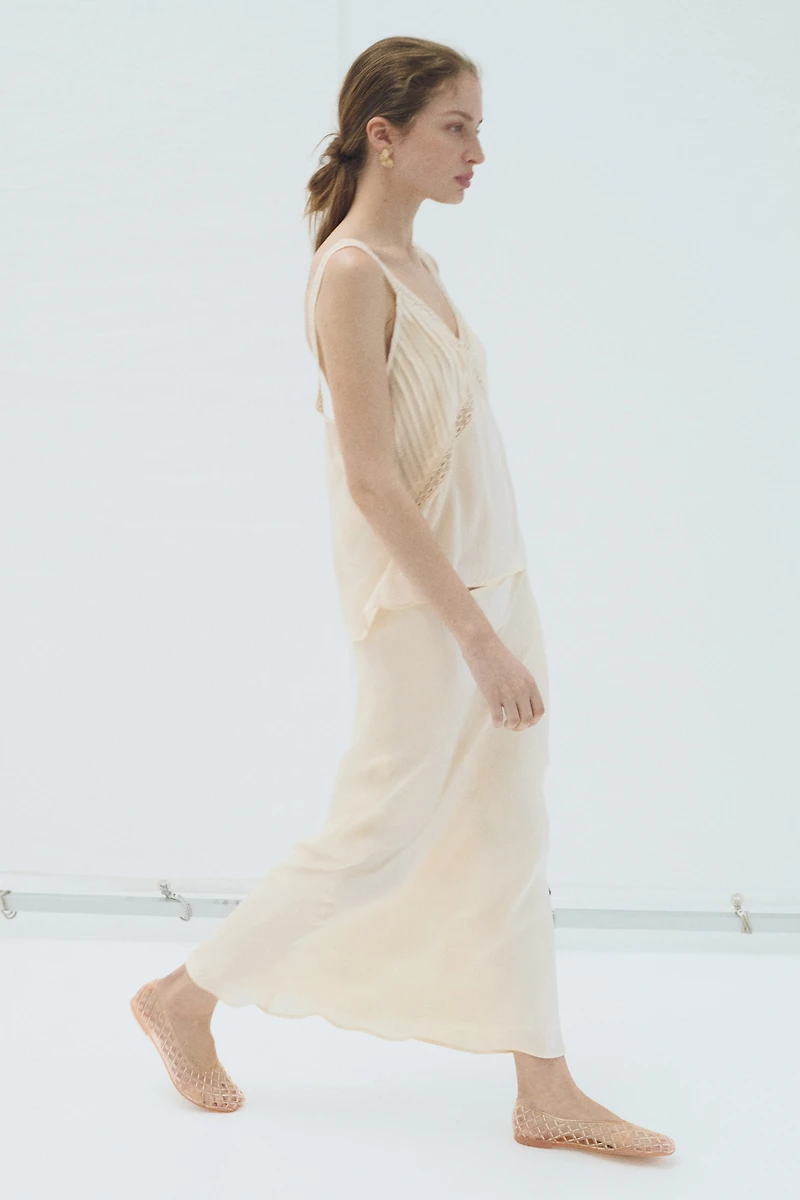 Viscose-Blend Slip Skirt