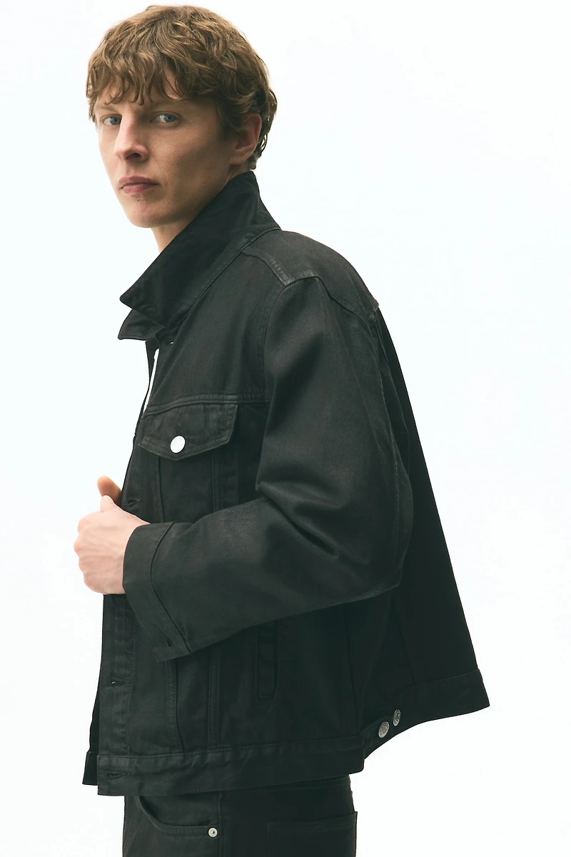 Coated Denim Trucker Jacket