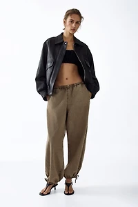 Balloon-Leg Denim Pants