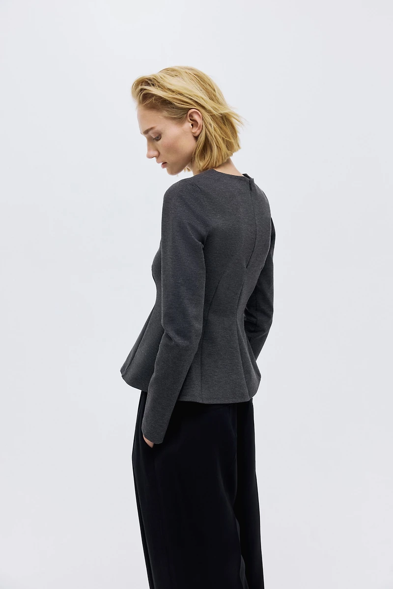 Haut péplum en jersey