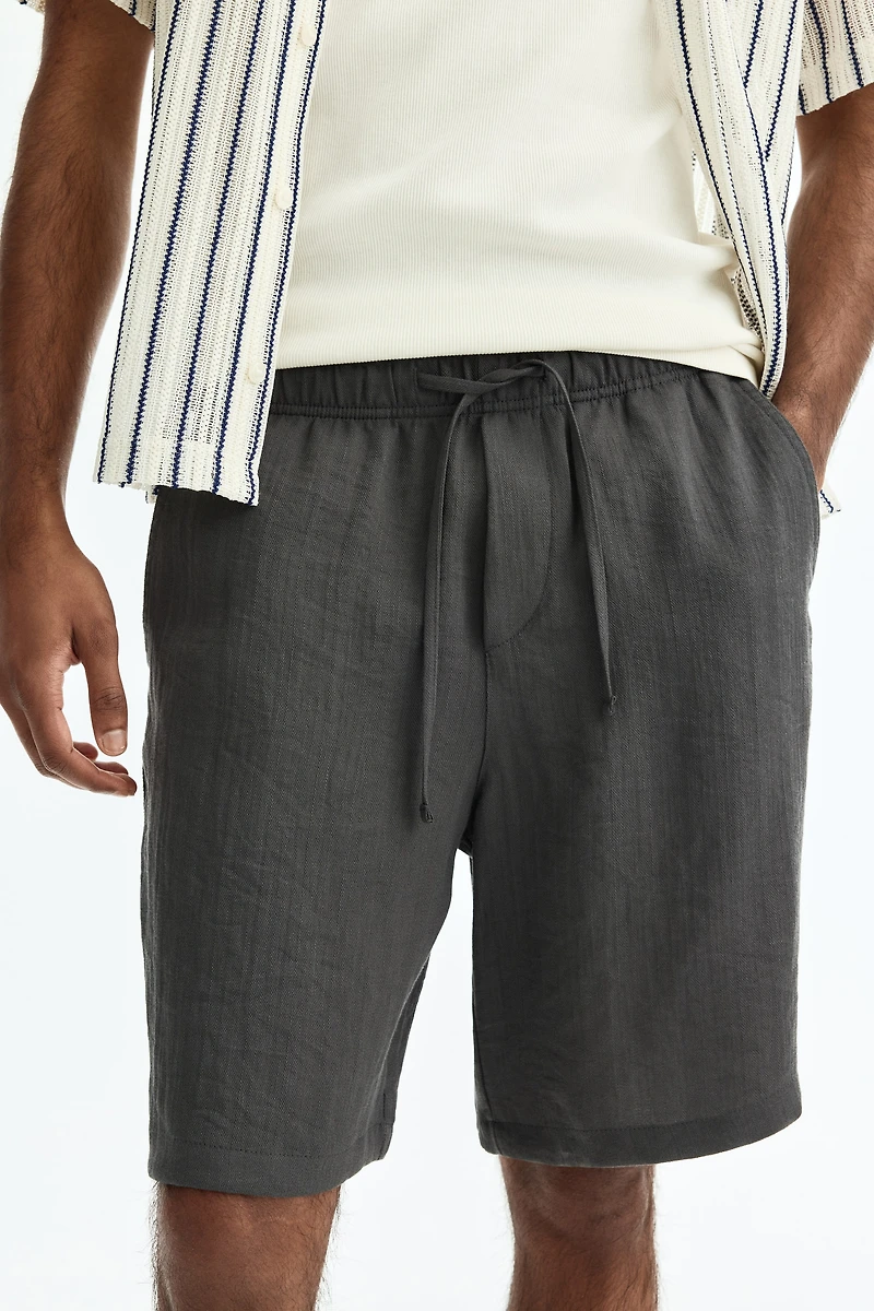 Loose-Fit Cotton Shorts