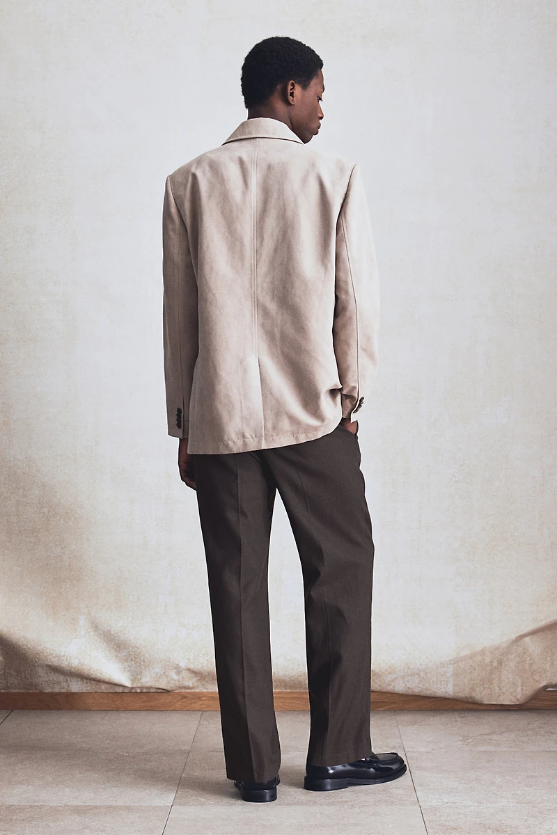 Pantalon habillé décontracté en lin mélangé