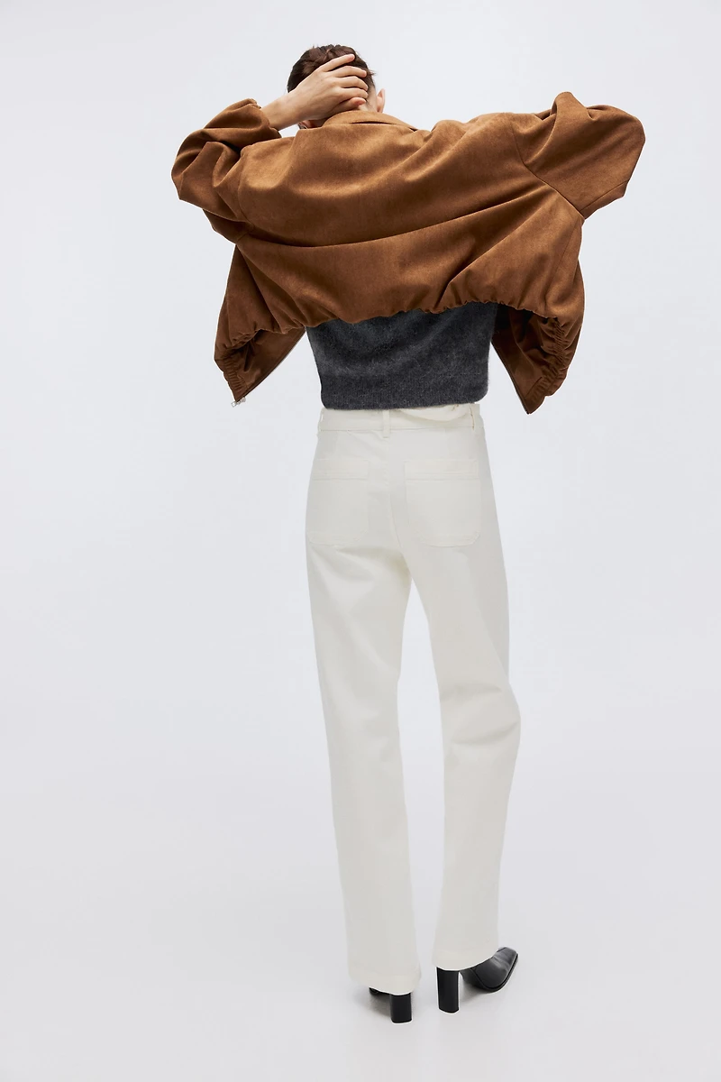 Jean large taille haute