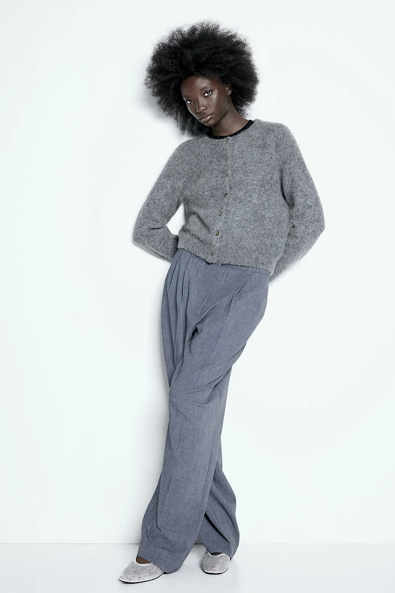 Alpaca-Blend Cardigan