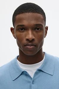 Regular-Fit Fine-Knit Polo Shirt