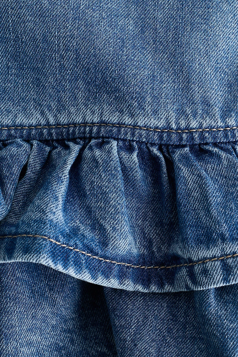 Robe en denim avec boucles