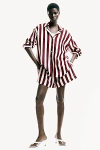 Oversized Linen-Blend Shirt