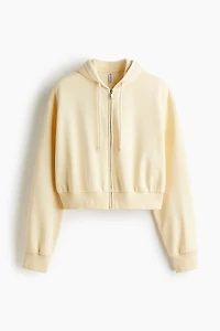 Short Hooded Sweatshirt Jacket