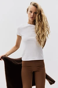 Pantalon en coton avec ceinture repliée