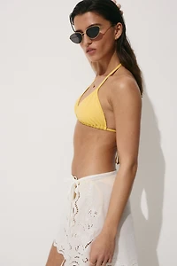 Tie-Detail Cotton Beach Skirt