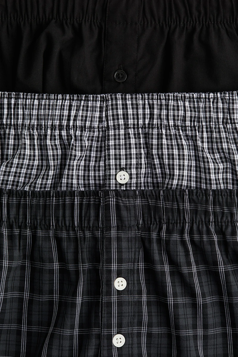 3-pack Woven Cotton Boxer Shorts