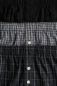 3-pack Woven Cotton Boxer Shorts