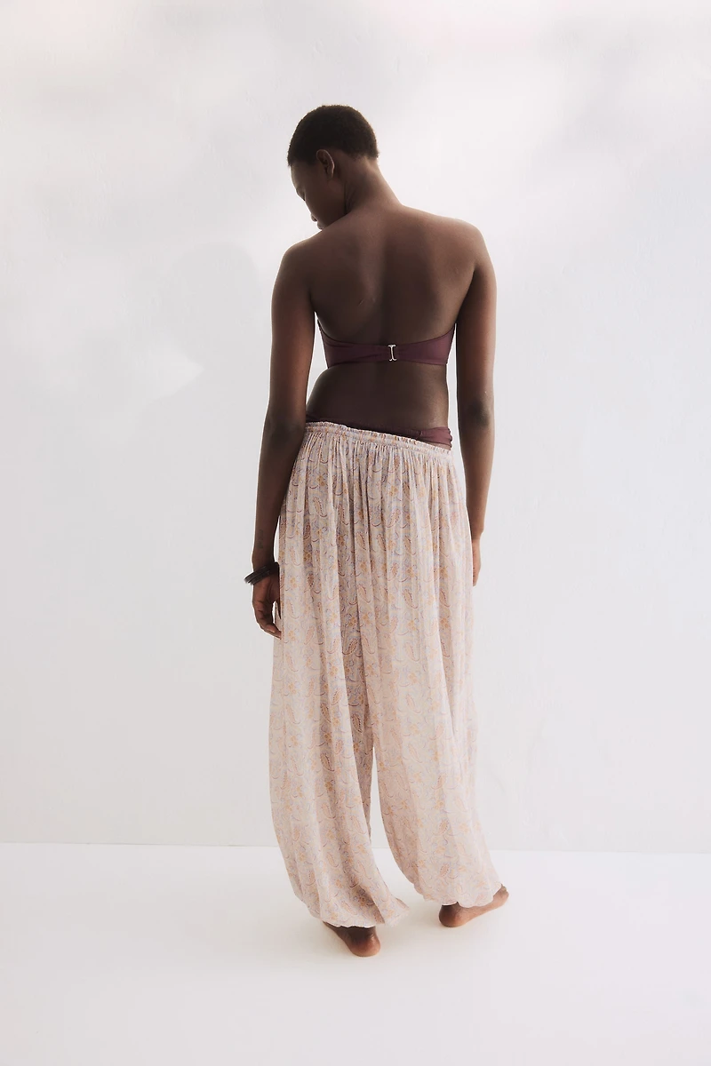 Pantalon de plage froissé avec jambes ballon