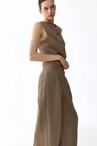 Pantalon en sergé avec jambes ballon