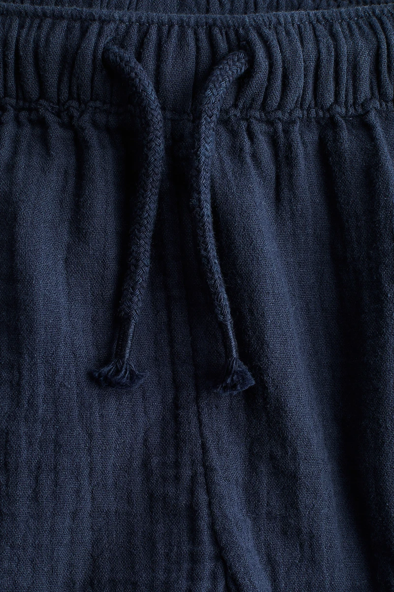 Cotton Muslin Shorts