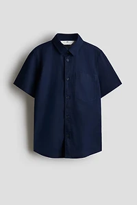 Linen-blend shirt