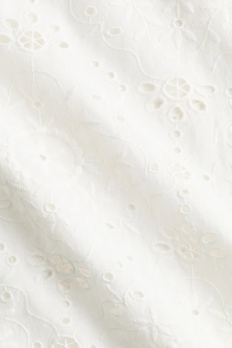 Cotton Beach Dress with Eyelet Embroidery