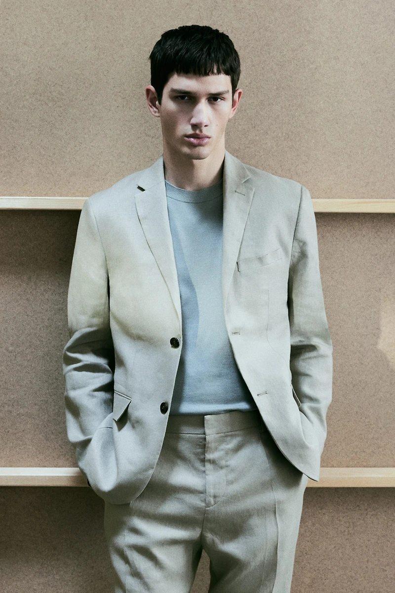 Slim-Fit Linen Jacket